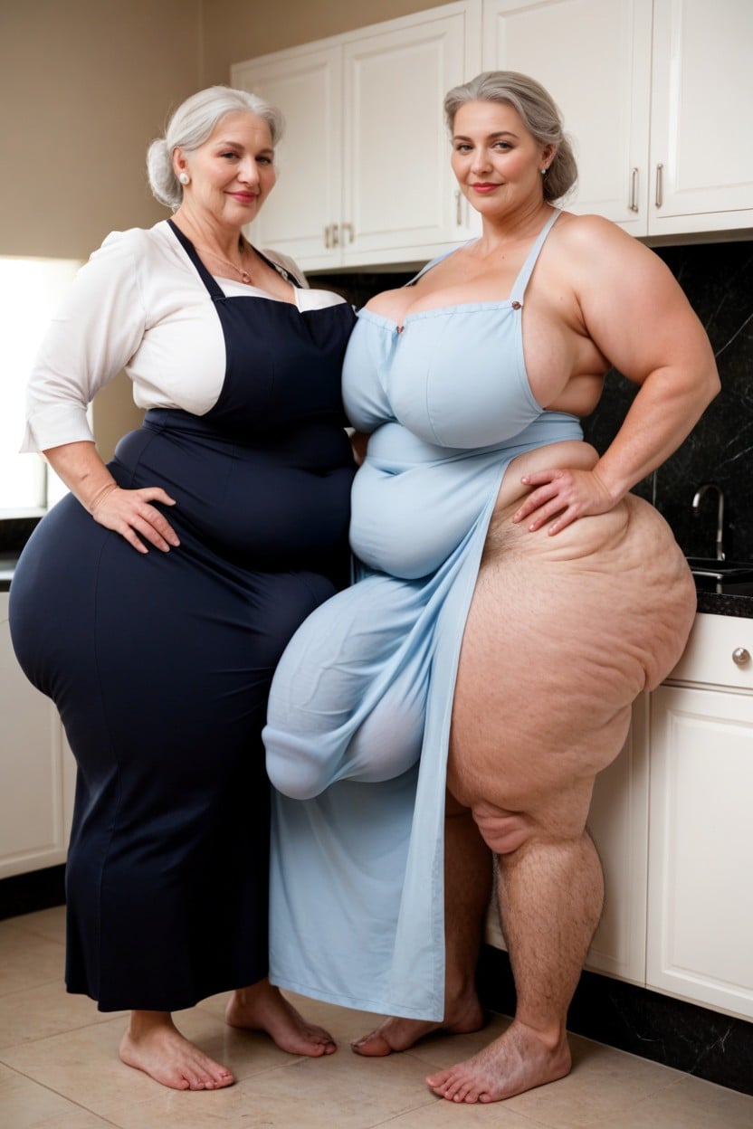 Cellulite Legs, Hyper Obese Body, Huge Round Thighs AI Porn