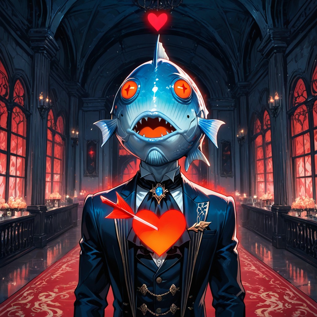 In Love Expression, Vampire, He Is Anthrofish AI Gay Porn