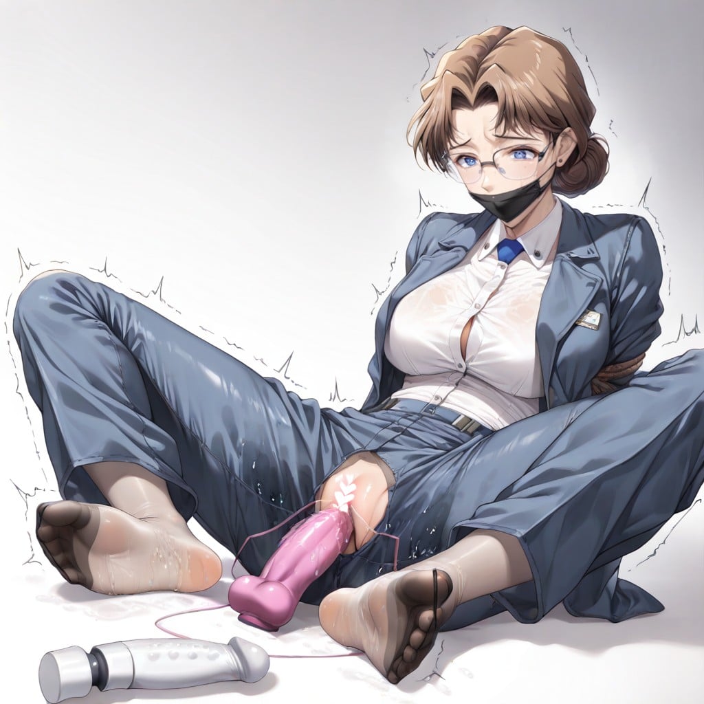 Wide Silver Over Mouth, Toes Curled, Extreme Vibration Hentai AI Porn