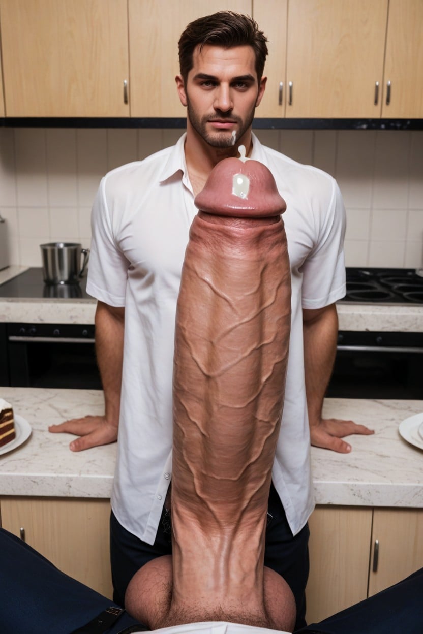 Full Body, Many People Around, Cum Over Food AI Gay Porn