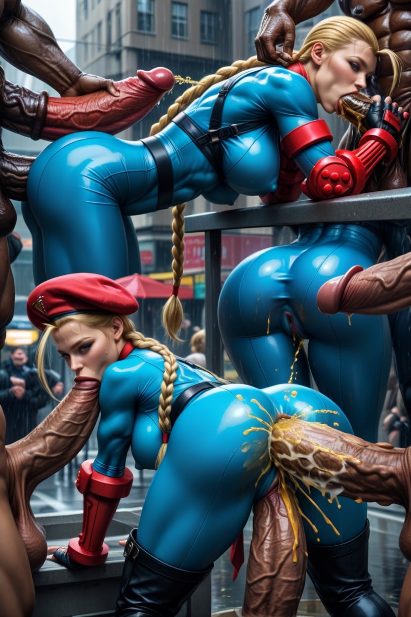 Bent Over, Cammy From Street Fighter, Wet Clothes AI Porn