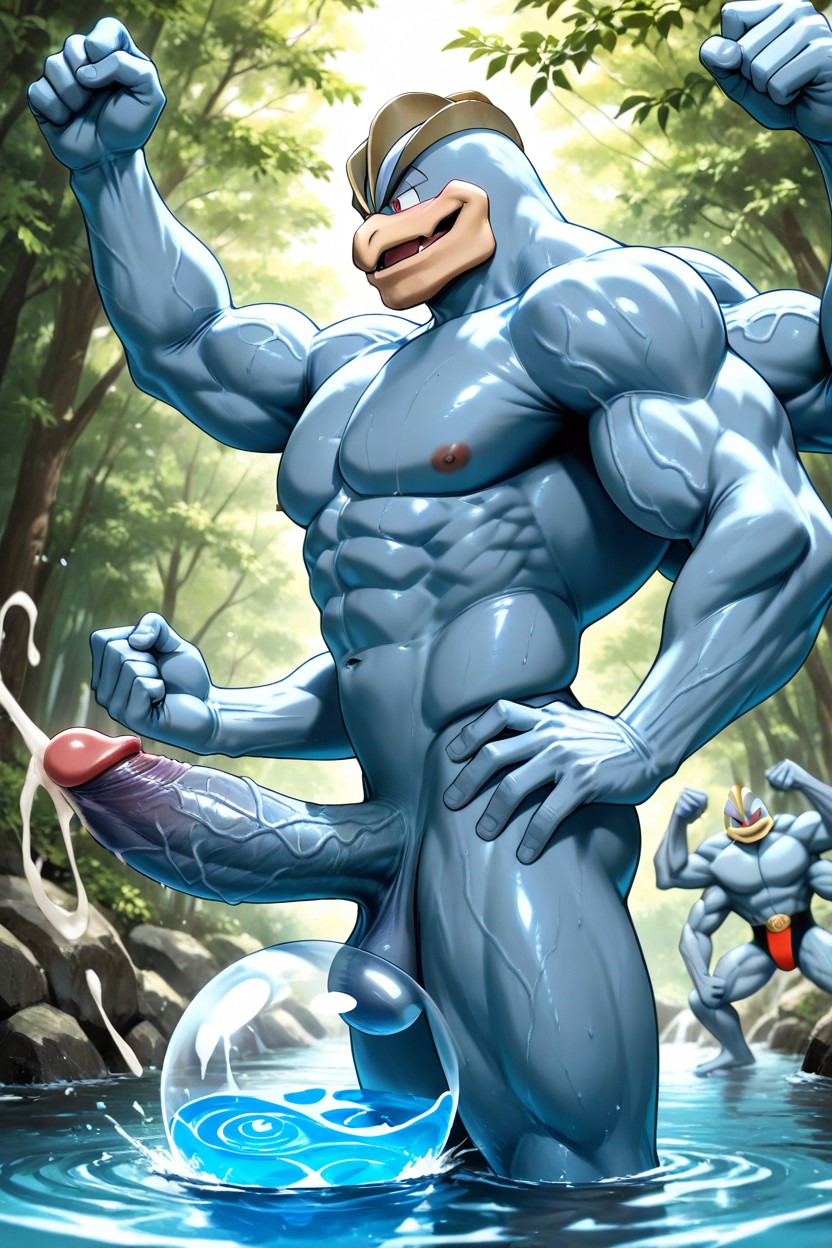 Gigantic, Completely Naked, View From Side AI Gay Porn