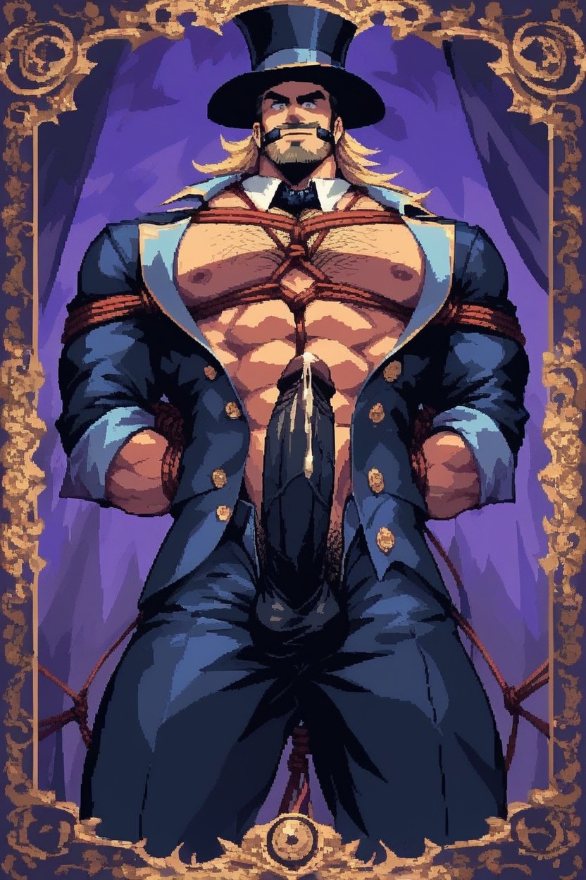 Male Magician, 1 Person, Erect Penis With Bulging Veins AI Gay Porn
