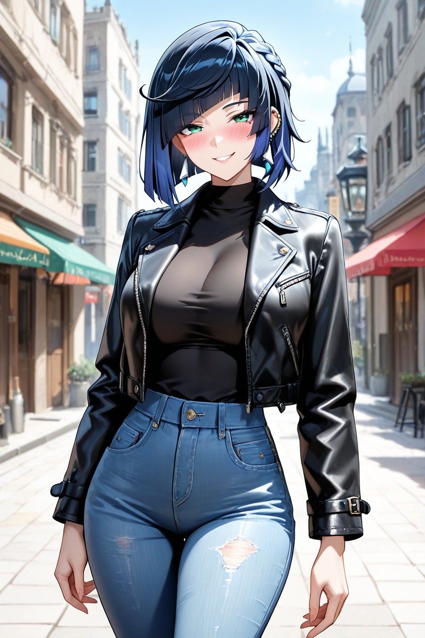 Blunt_bangs, Alternate_costume, Smile Hentai AI Porn