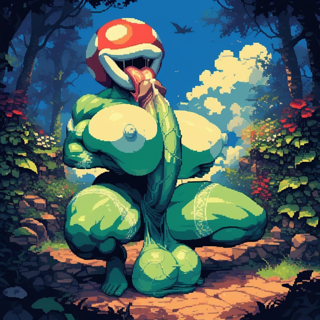 Mouth Creature, Cum Every Where, Veiny Balls Hentai IA