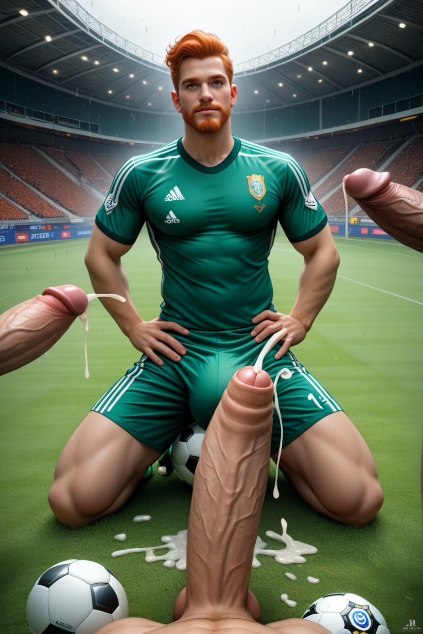 Multiple Giant Dicks, Cum On Face, Bust Shot AI Gay Porn