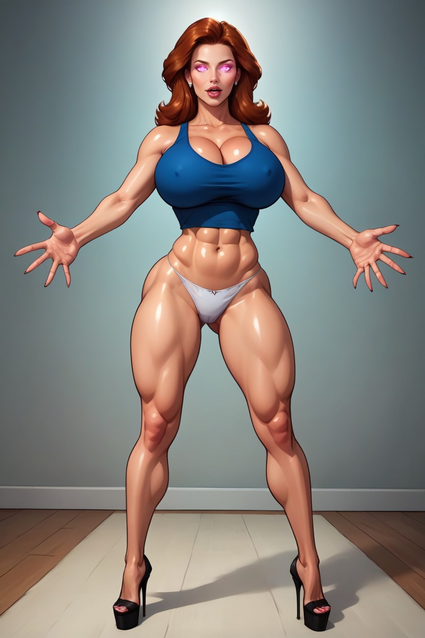 Double Size Breasts, Arms Spread, Sheila Beamish MILF AI Porn