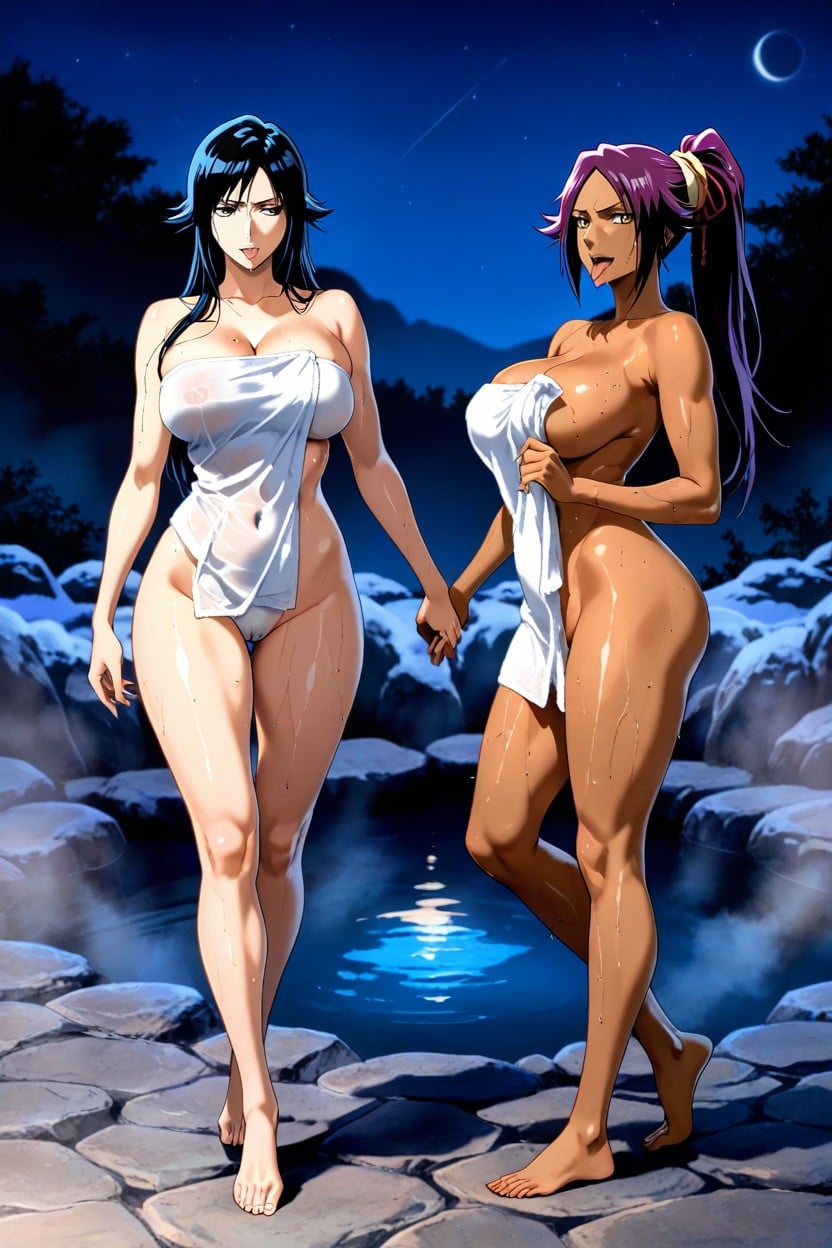 Ichigo, Hot Springs, Naked Hentai AI Porn