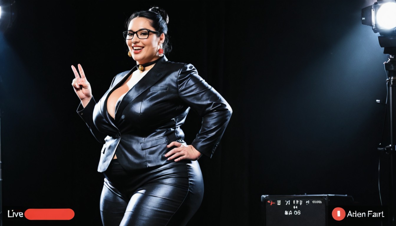 Standing, Plumper, Japanese Woman BBW AI Porn