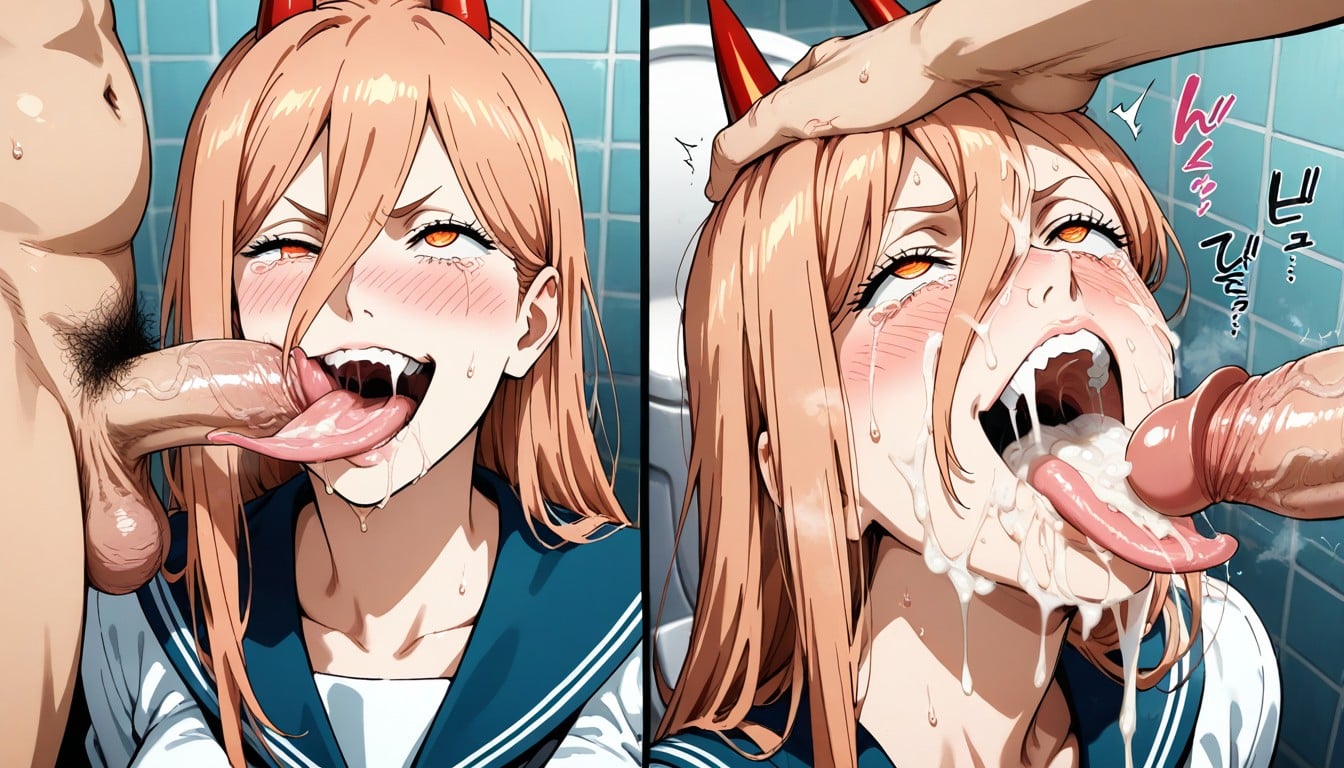 Open Mouth Wide, Anal, Power From Chainsaw Man Hentai AI Porn