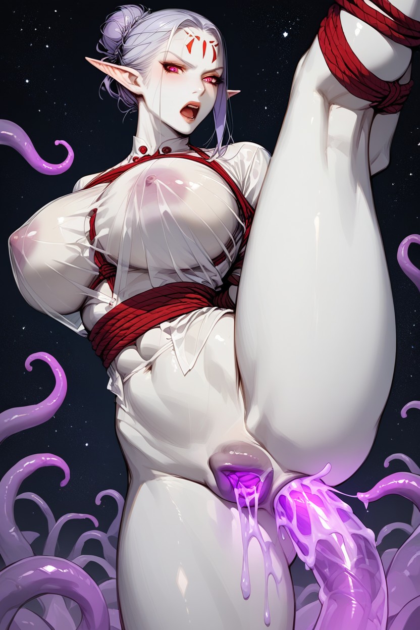Penis Inside Pussy, Purple Nails, Glowing Pussy Purple Furry AI Porn