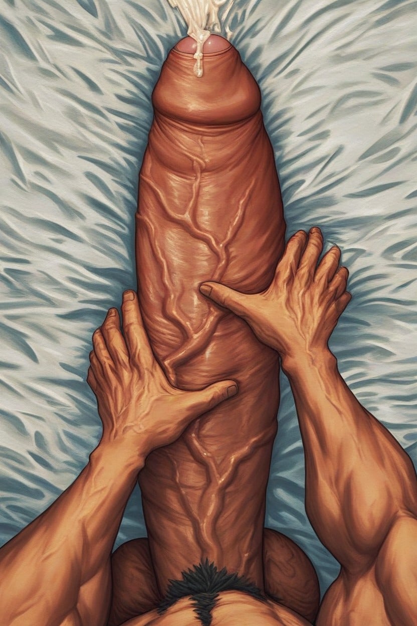 Perfect Oversized Thick And Extra Long Hyper Dick, Cum Everywhere, Fix Glitches AI Gay Porn
