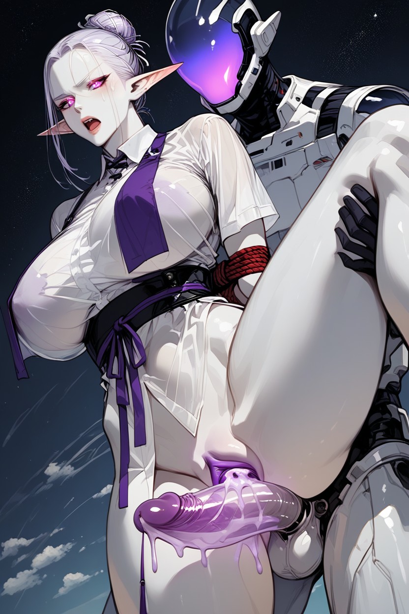 See Through Clothes, Female Elf Facial Features, Gigantic Furry AI Porn