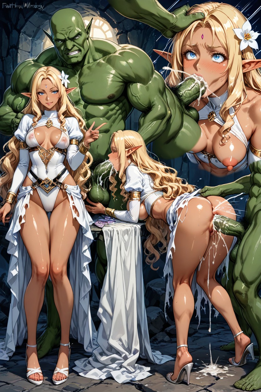Deepthroat, Rim Lighting, Hyper Long Elegant Legs Hentai AI Porn