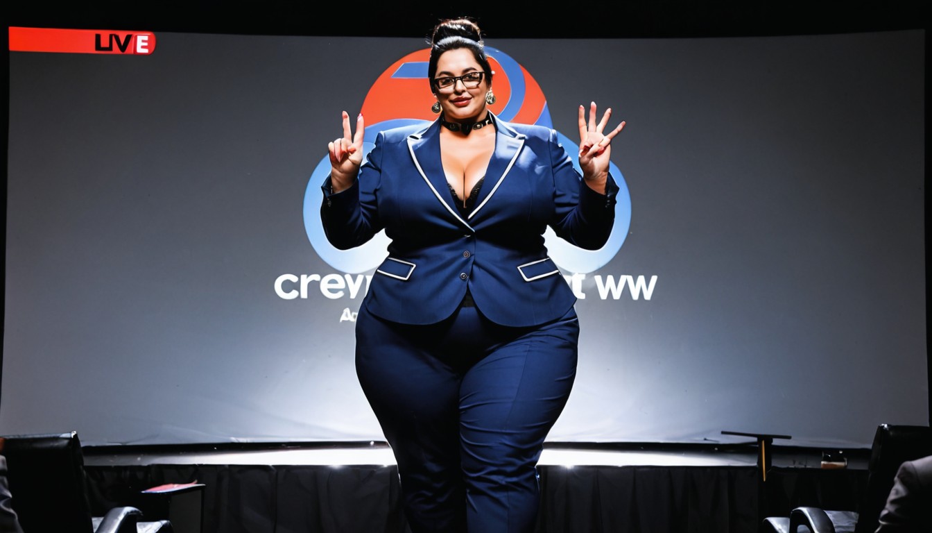 Clothed Hyper Massive Gigantic Perky Breasts, Earrings, Clothed Hyper Massive Wide Hips BBW AI Porn