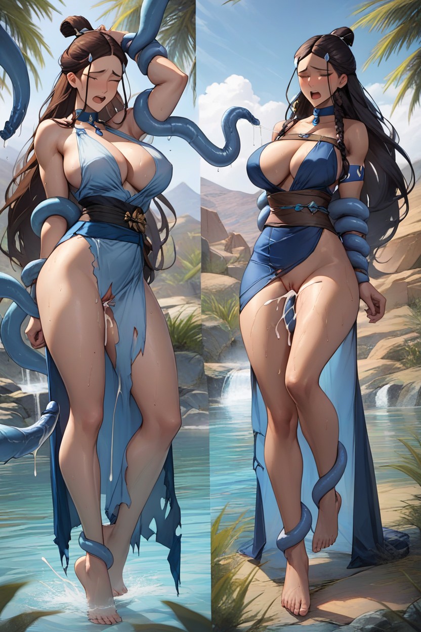 Multiple Views, Restraining Katara, Suspended In Air Porno IA