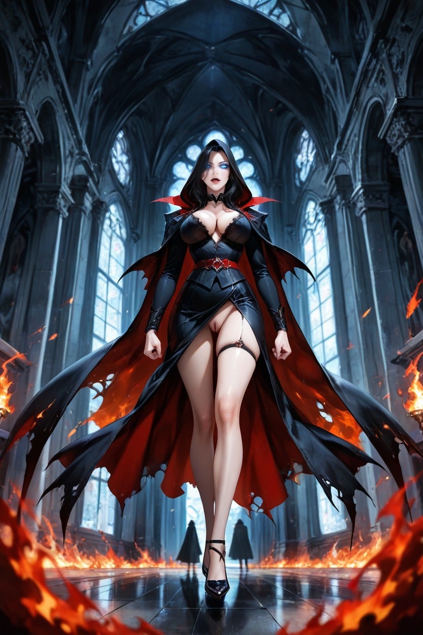 Fighting Woman, Vampire Queen, Black Hood Hentai AI Porn