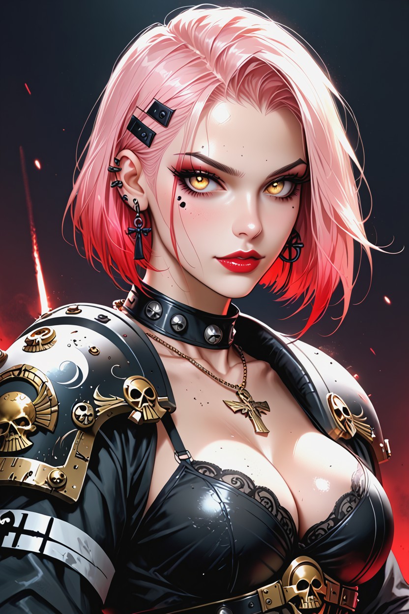 Black Tail, Clean Hairline, Rounded Breast Hentai AI Porn
