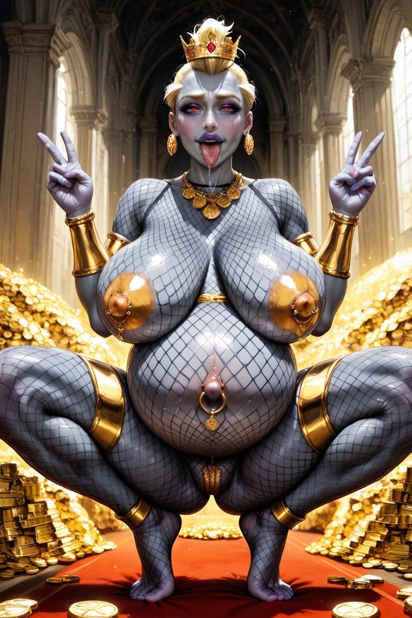 Tongue Out, Embarazada, Female Machoke Hentai IA