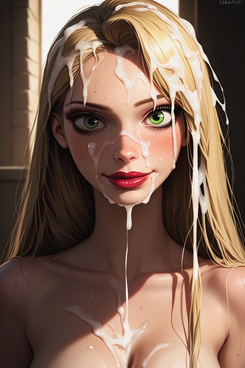 Wet Hair, Blushing, Surprised Hentai IA