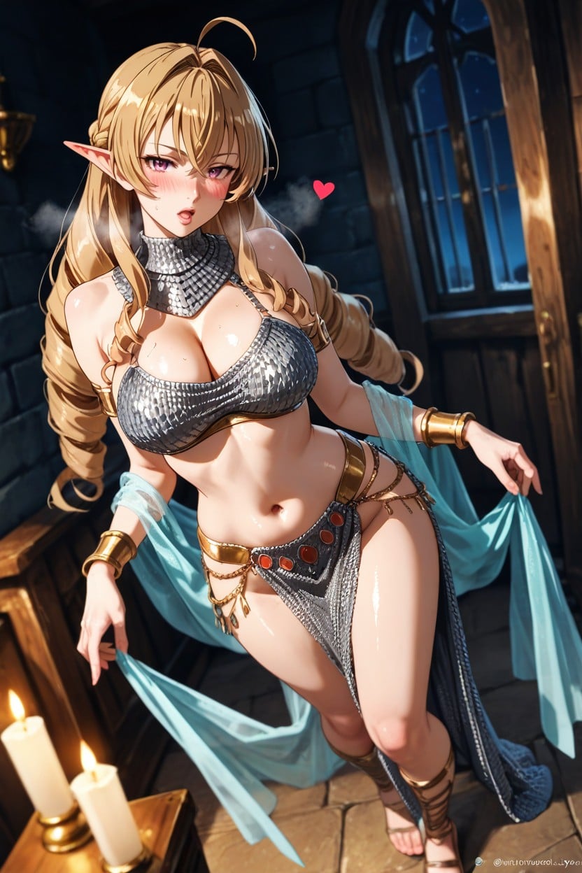 Solo, Face Focus, Exhalation Hentai IA