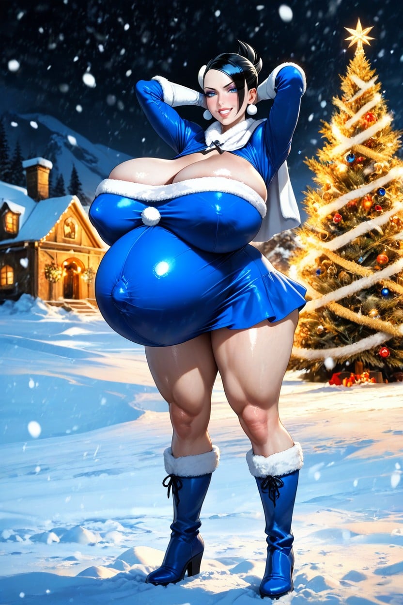 Smile, Gigantic Fake Bimbo Boobs, Very Blushed Porno IA