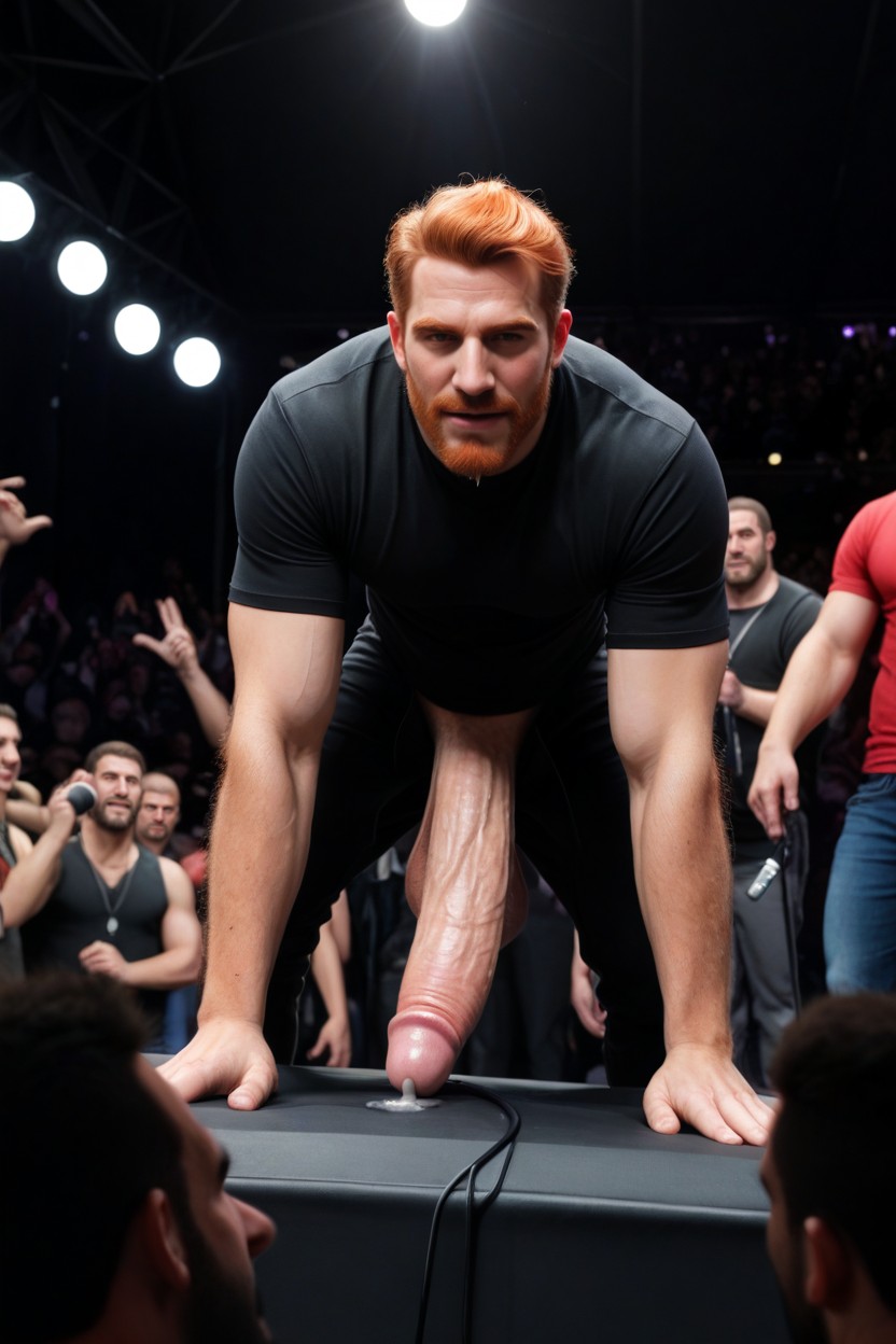 Top-down Perspective, Massive Huge Long Uncut Cock, Noon AI Gay Porn