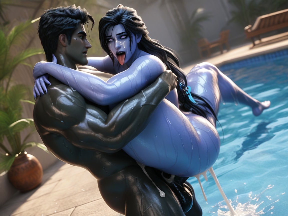 2 People, "psylocke" From Marvel Rivals, Penis Pump AI Porn