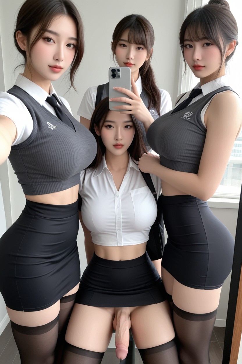 Stunning Korean Goddess Face, Massive Natural Breast, Random Slutty Pose Porno IA Asiatique