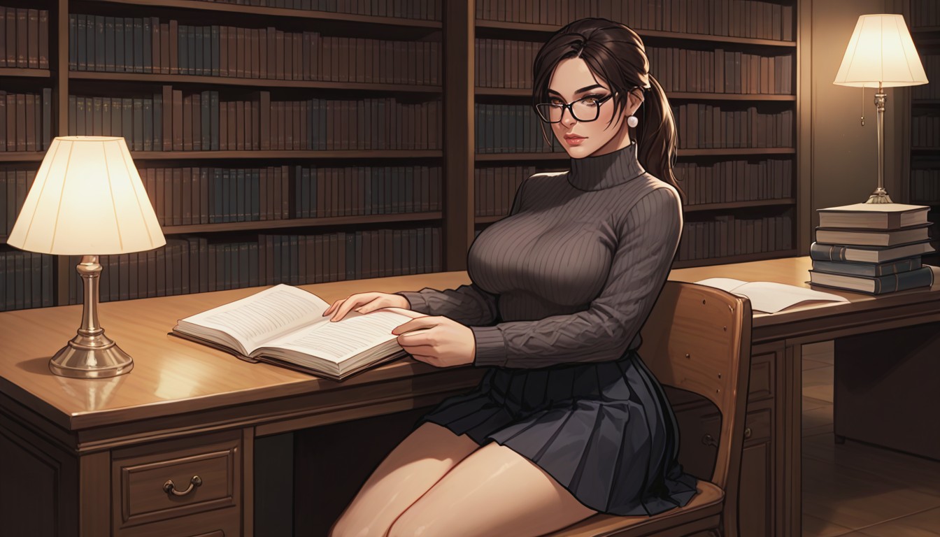 Opened Legs, Wide Hips, Hourglass Body AI Porn