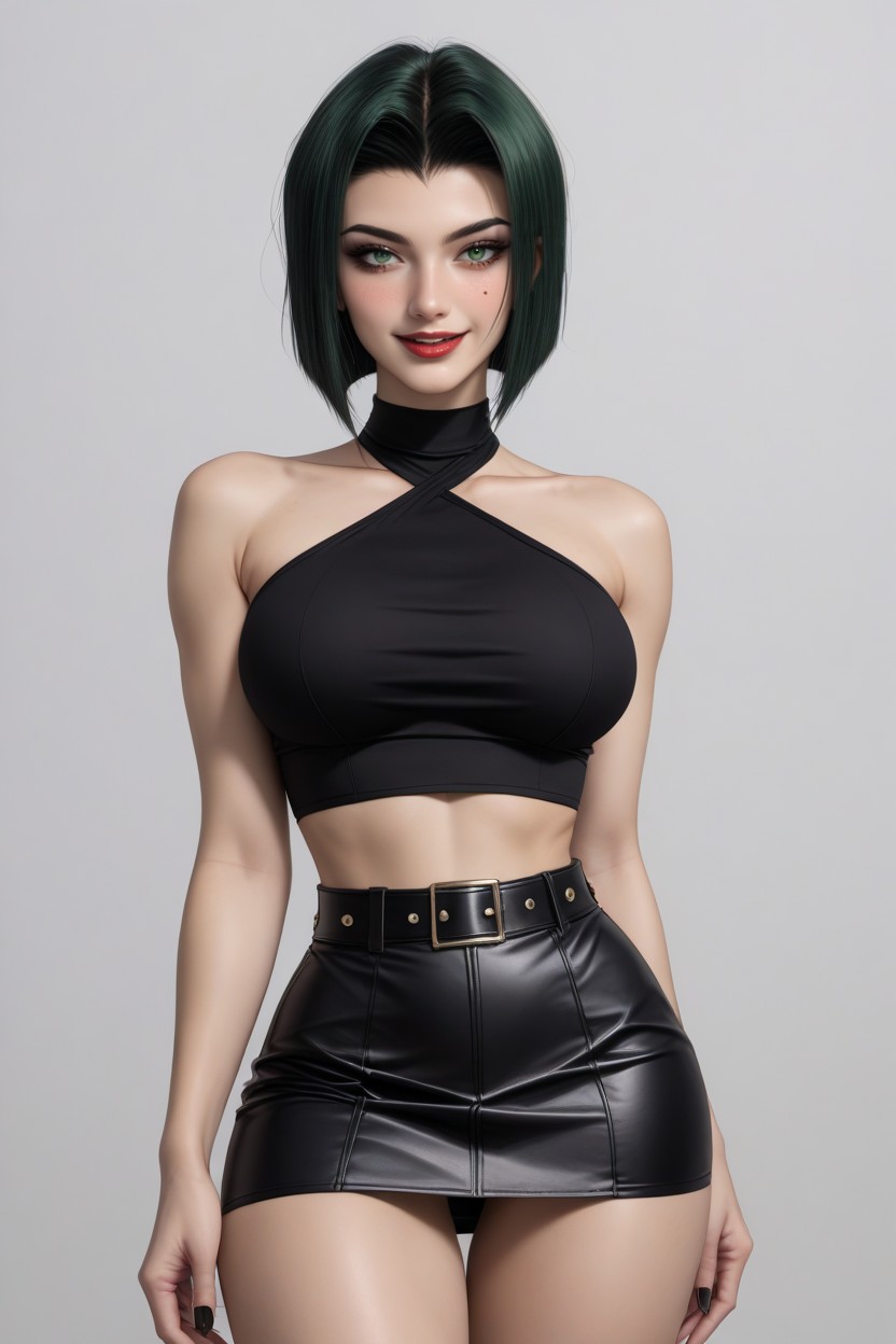 Seductive Face, Green Eyes, Cosplay Hentai AI Porn