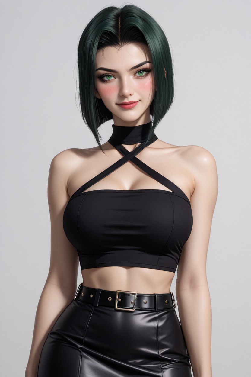 Toned Legs, Shy, Hourglass Waist Hentai AI Porn