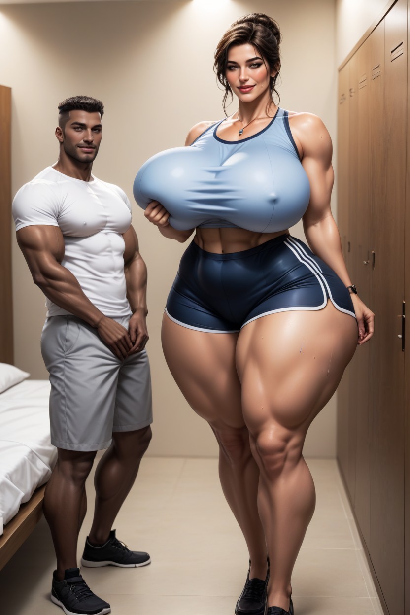 Extremely Large Ass, Wide Hips, Thick Thighs AI Porn