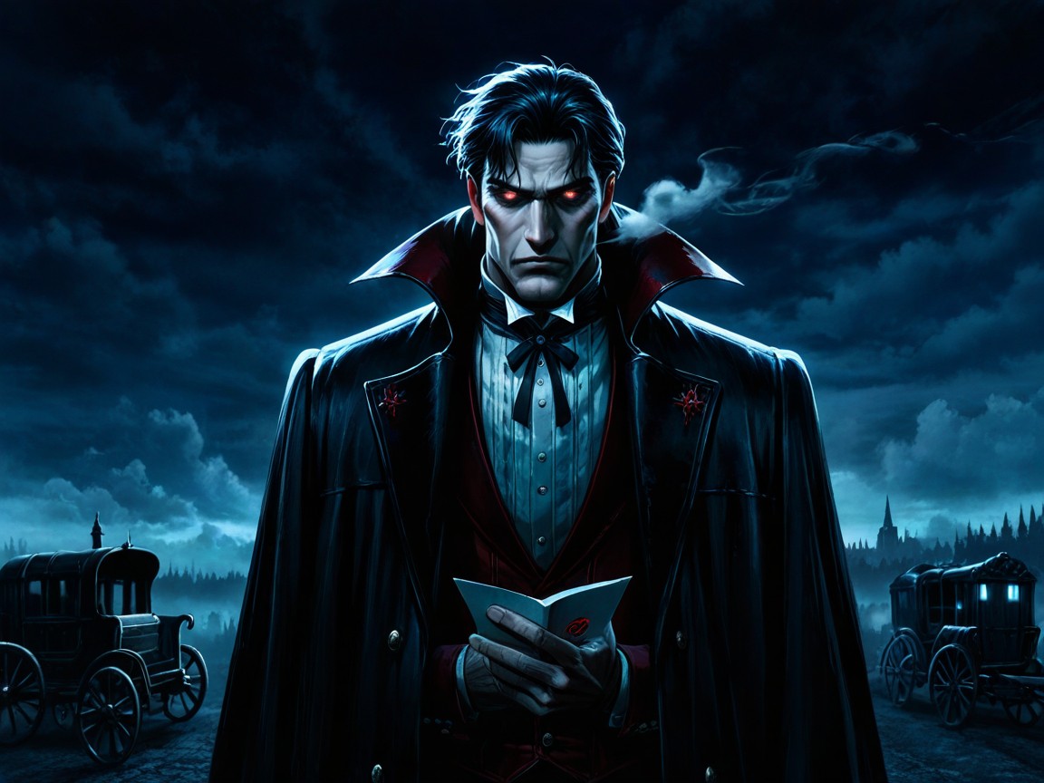 Dramatic Lighting, Bram Stoker’s Dracula Style, Ominous Porno gay IA