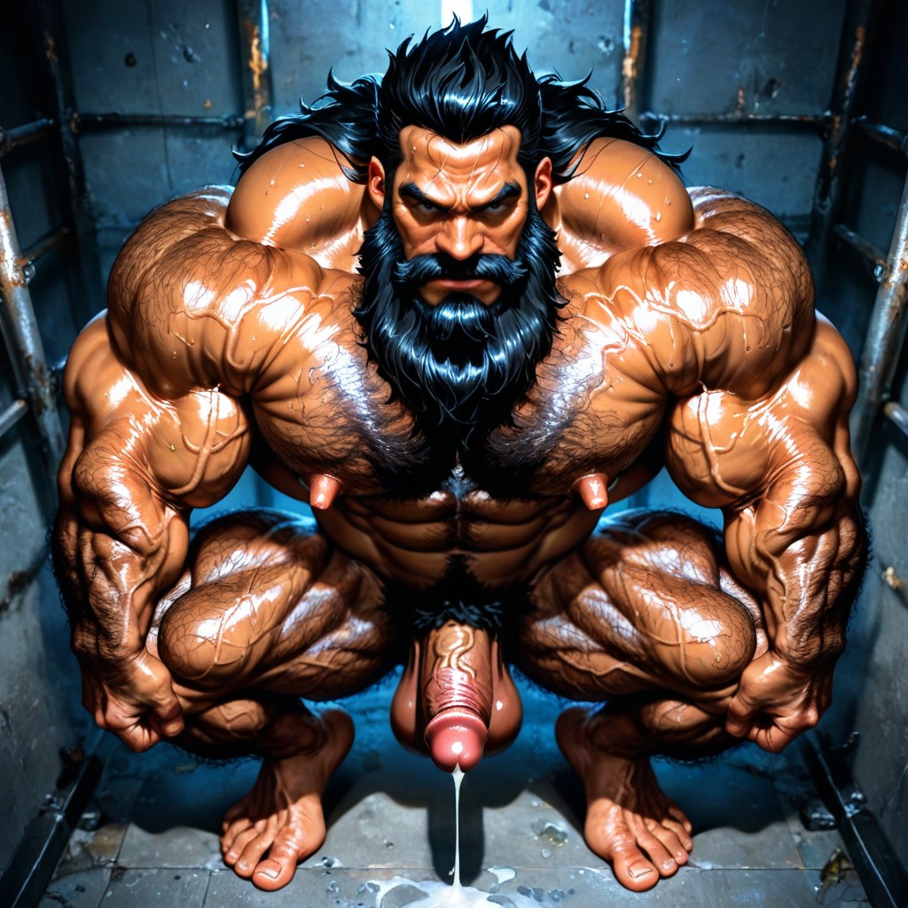 Manly, Gloomy Atmosphere, Balls Bigger Than Head AI Gay Porn