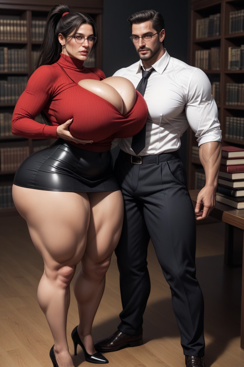 2 People, Perfect Shapely Thick Figure, Groping AI Porn