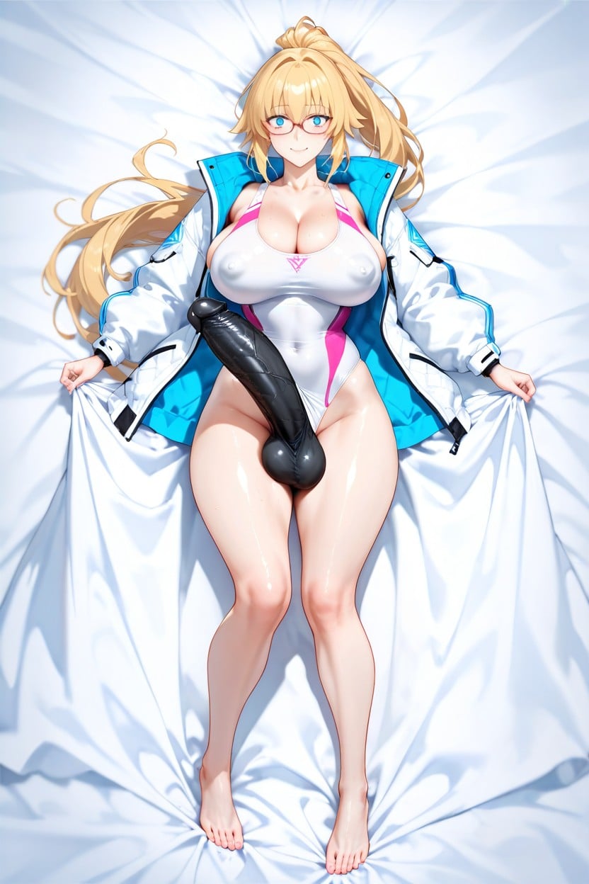 Sexy Look, A White Jacket, Ponytail Hentai AI Porn