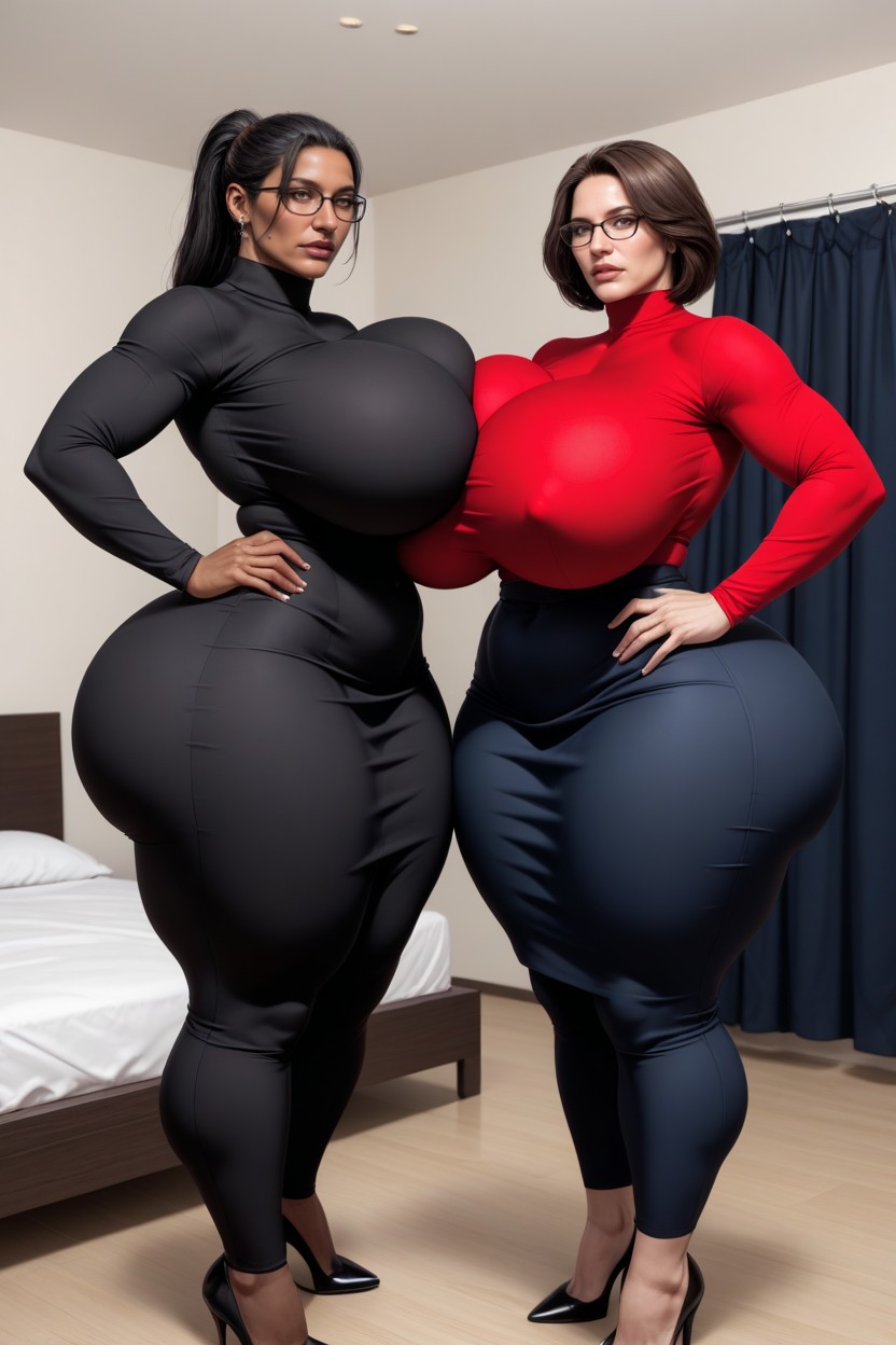 Skirt, Massive Ass, Hot Plump Pawg AI Porn