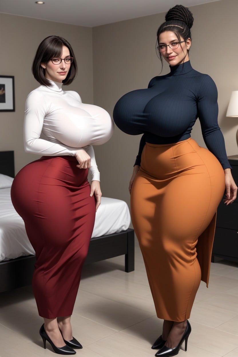Indian, 2 People, Side View AI Porn