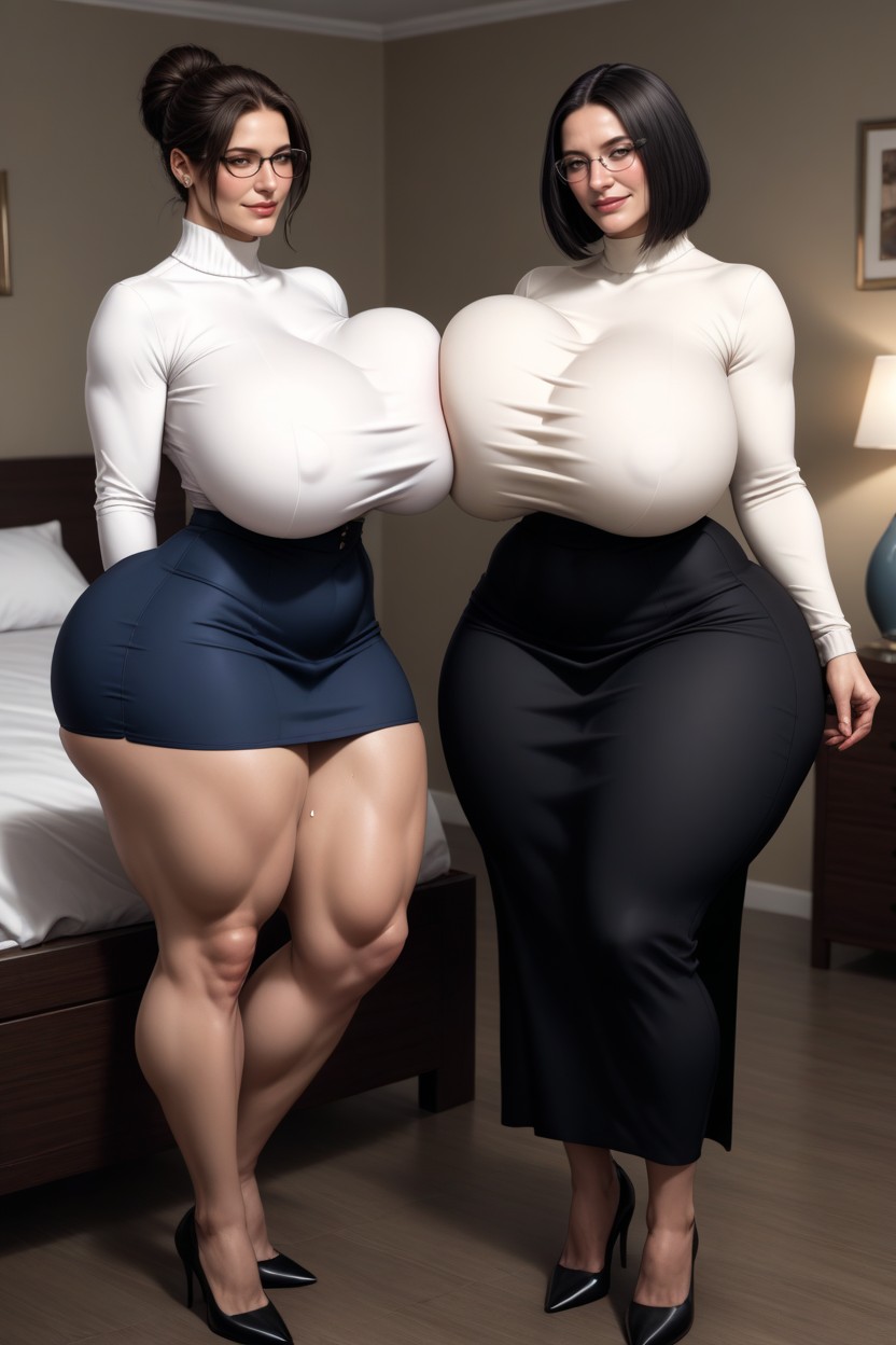Muslos Expuestos, Flequillo, Sweat A Lot Porno IA