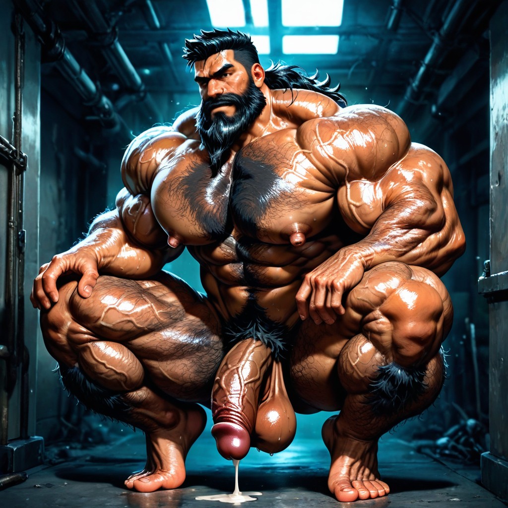 Hyper Balls, Gloomy Atmosphere, Long Hair AI Gay Porn