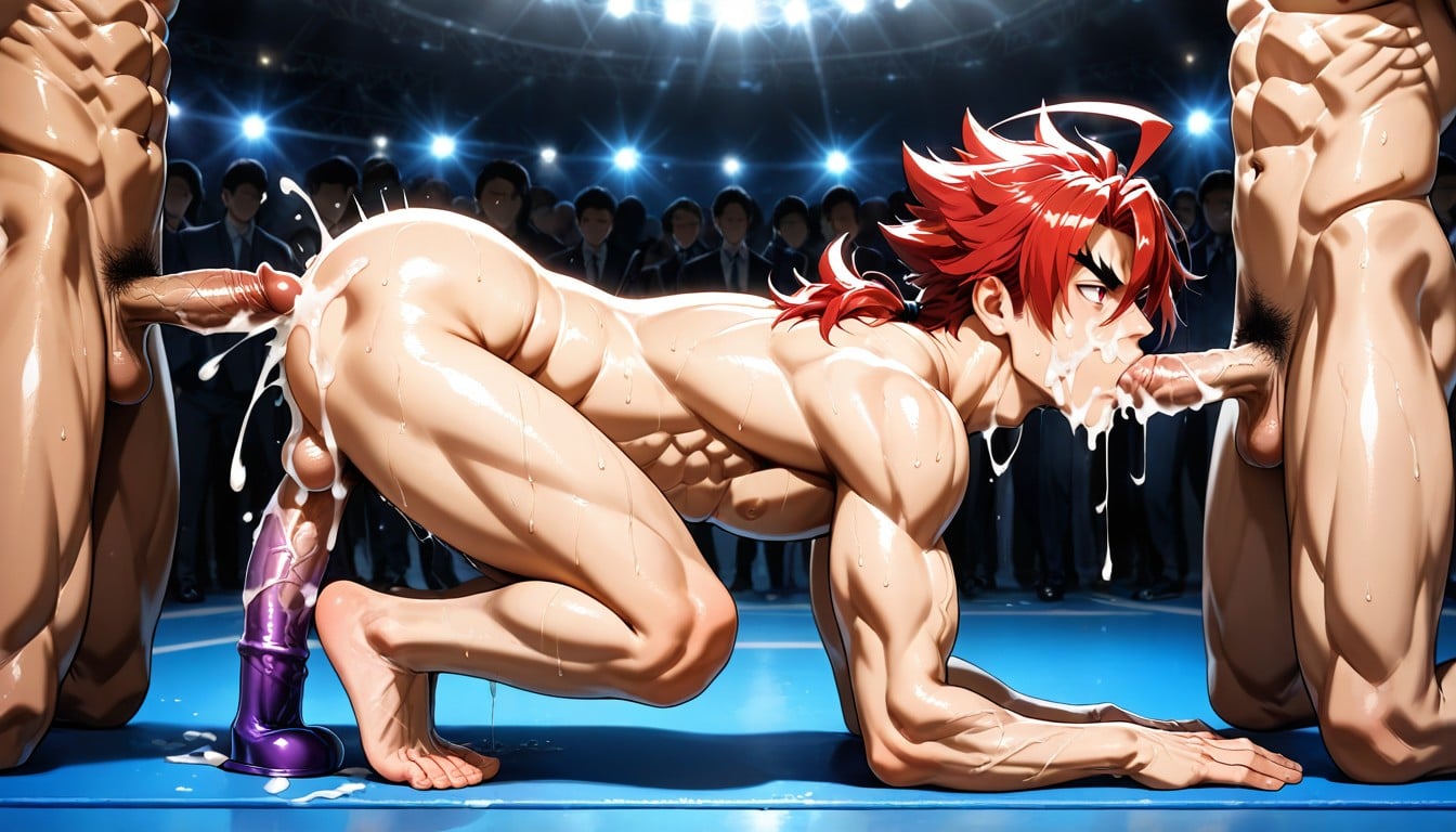 Only Gay Man Sex, Voluminous Spiky Hair, フェラチオ (第三者視点) ゲイAIポルノ