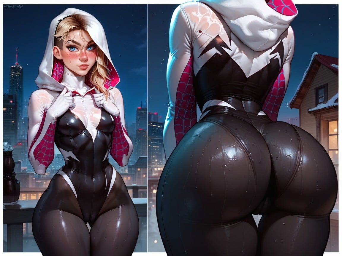 Standing Straight, 25+, Sweaty Hentai AI Porn