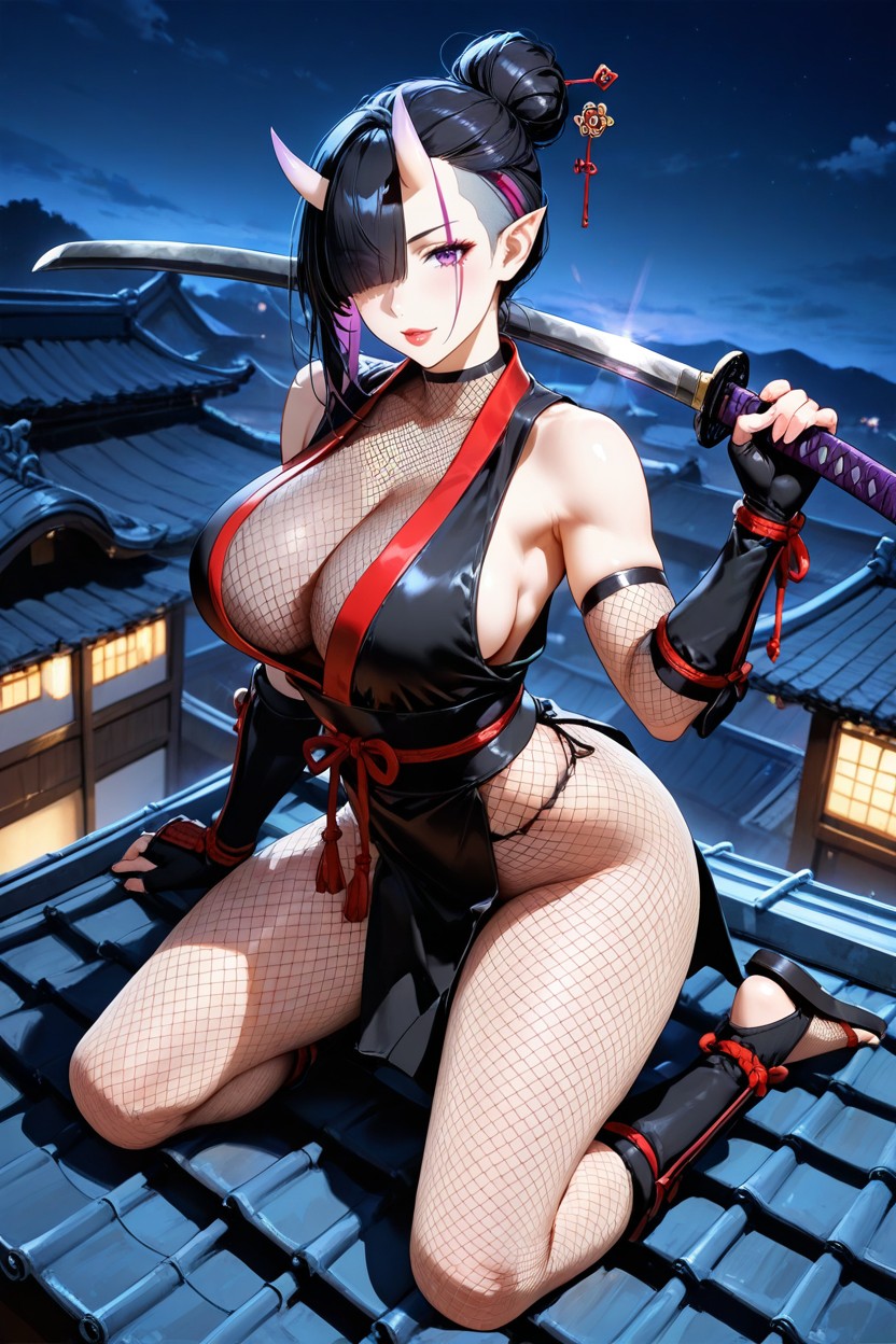 Skin Horns, Figure, Black Clothes Porno IA Hentai