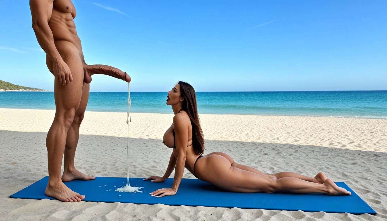 Impossibly Thick Cock, Solo Man, Villa On Background AI Porn