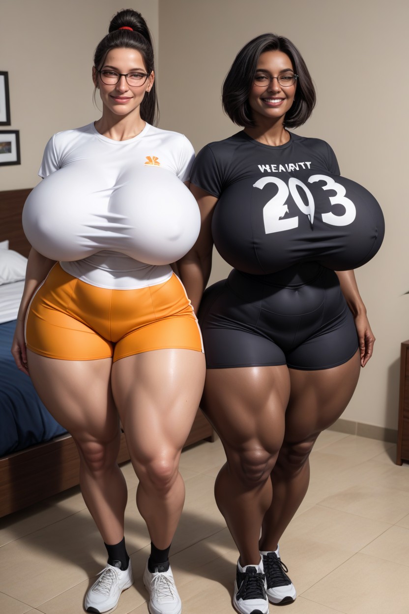 Colossal Breast, Wide Booty, Glasses AI Porn