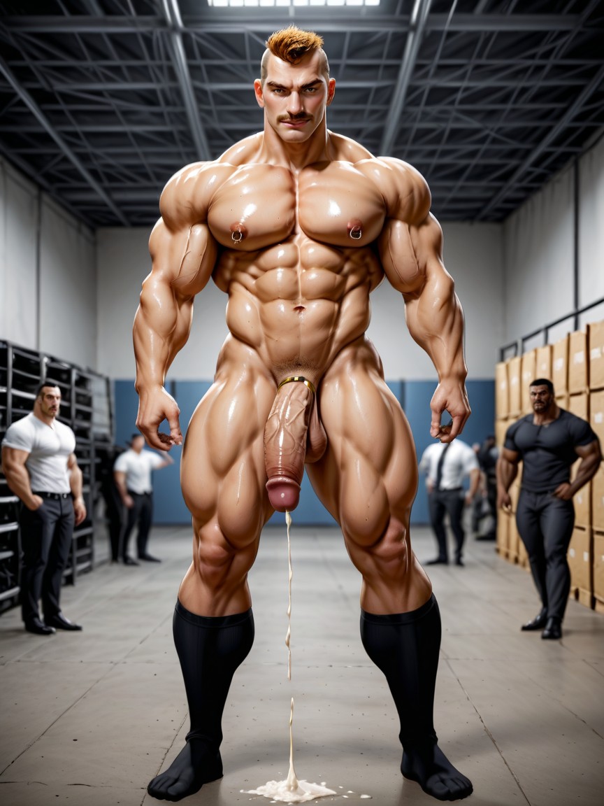 Massively Vascular Giant Growing Thick Girth Turgid Uncut Veiny Cock, Massively Oversized Heavy Pulpy Bulging Round Manly Pecs, 손을 잡고 페니스 게이 AI 포르노