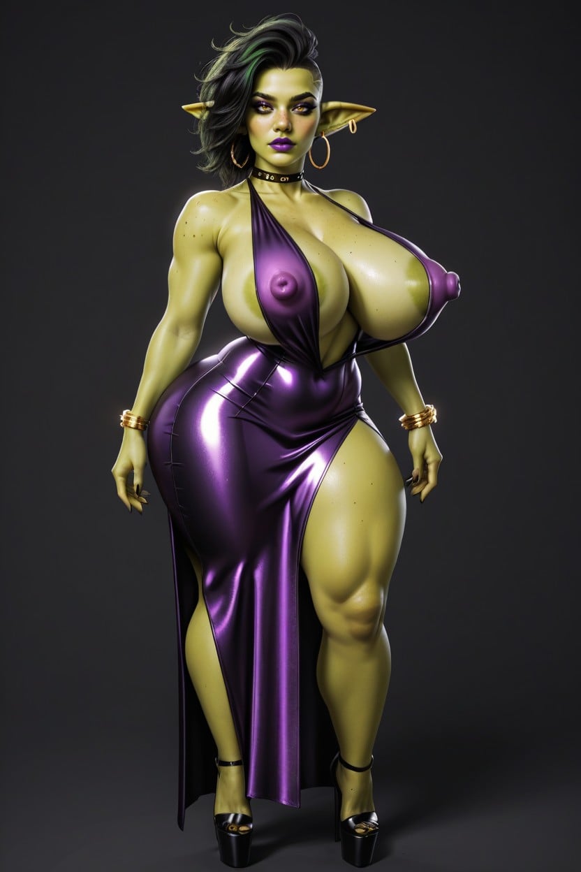Gold Bracelets, Massive Ass, Puffy Nipples Hentai AI Porn