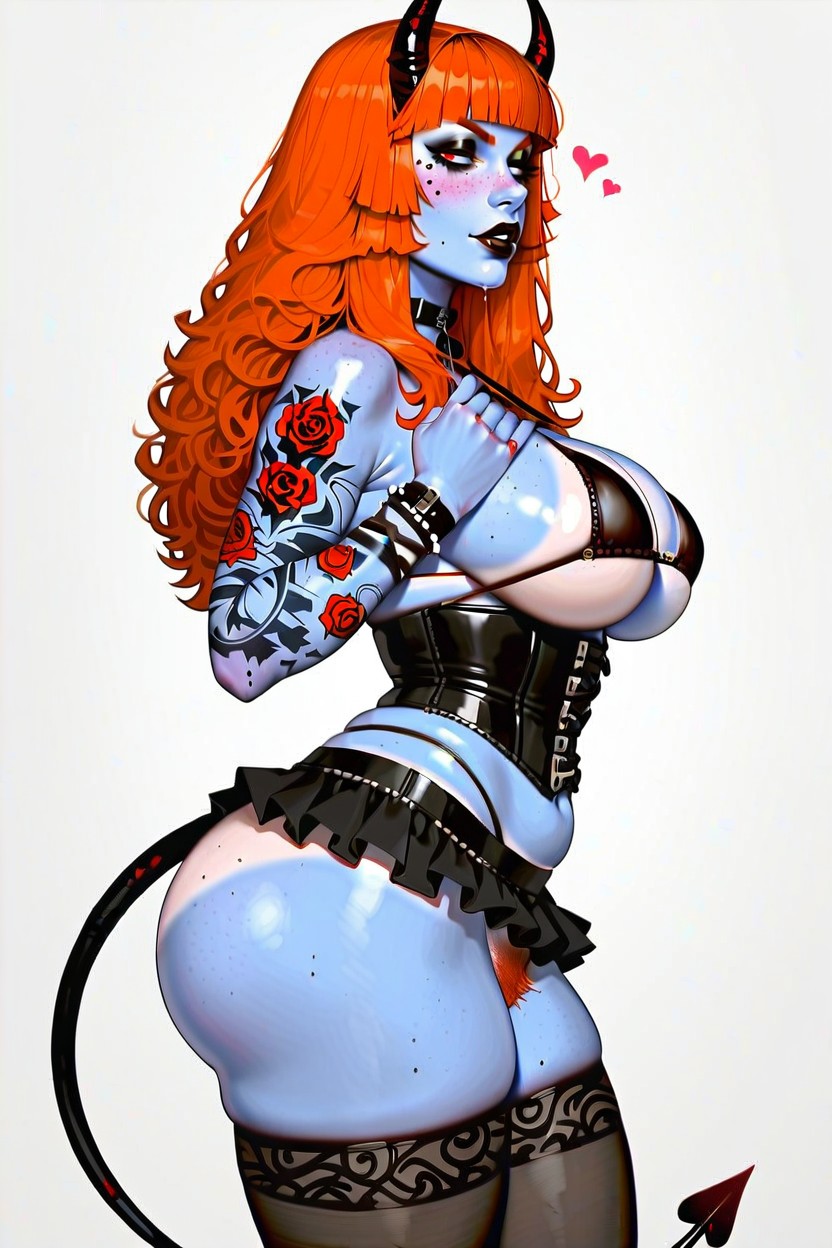 Largo, Freckles, Horned Sucubbus Hentai IA