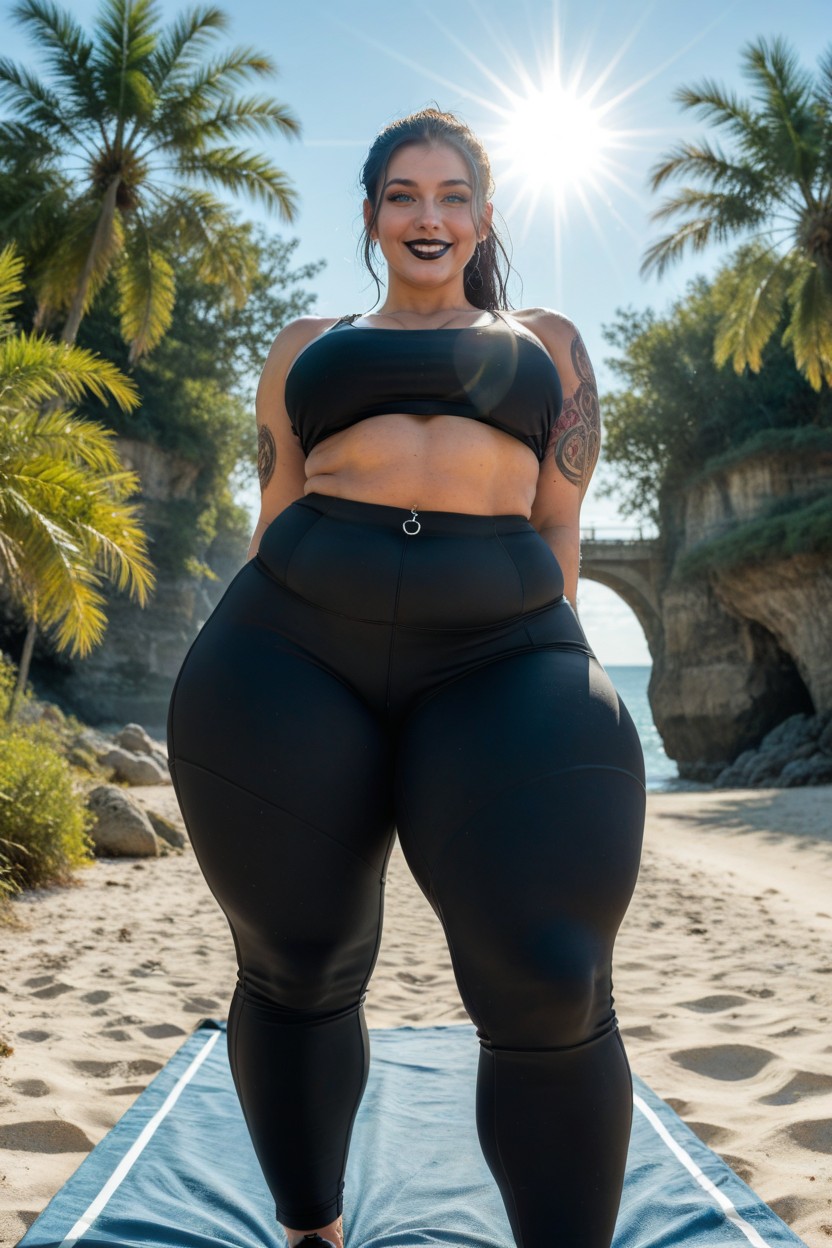 Pale Skin, Yoga Pants, Fat AI Porn
